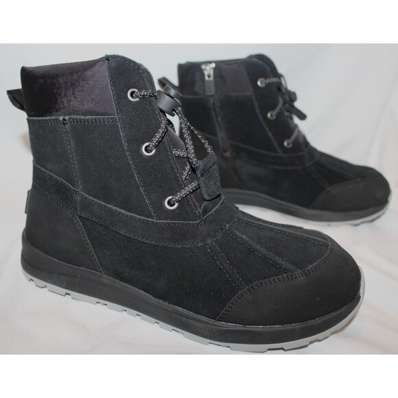 UGG Turlock Waterproof Insulated 200g Snow Boots YOUTH 5 WOMEN 6.5-7 NIB BLACK - Picture 2 of 9